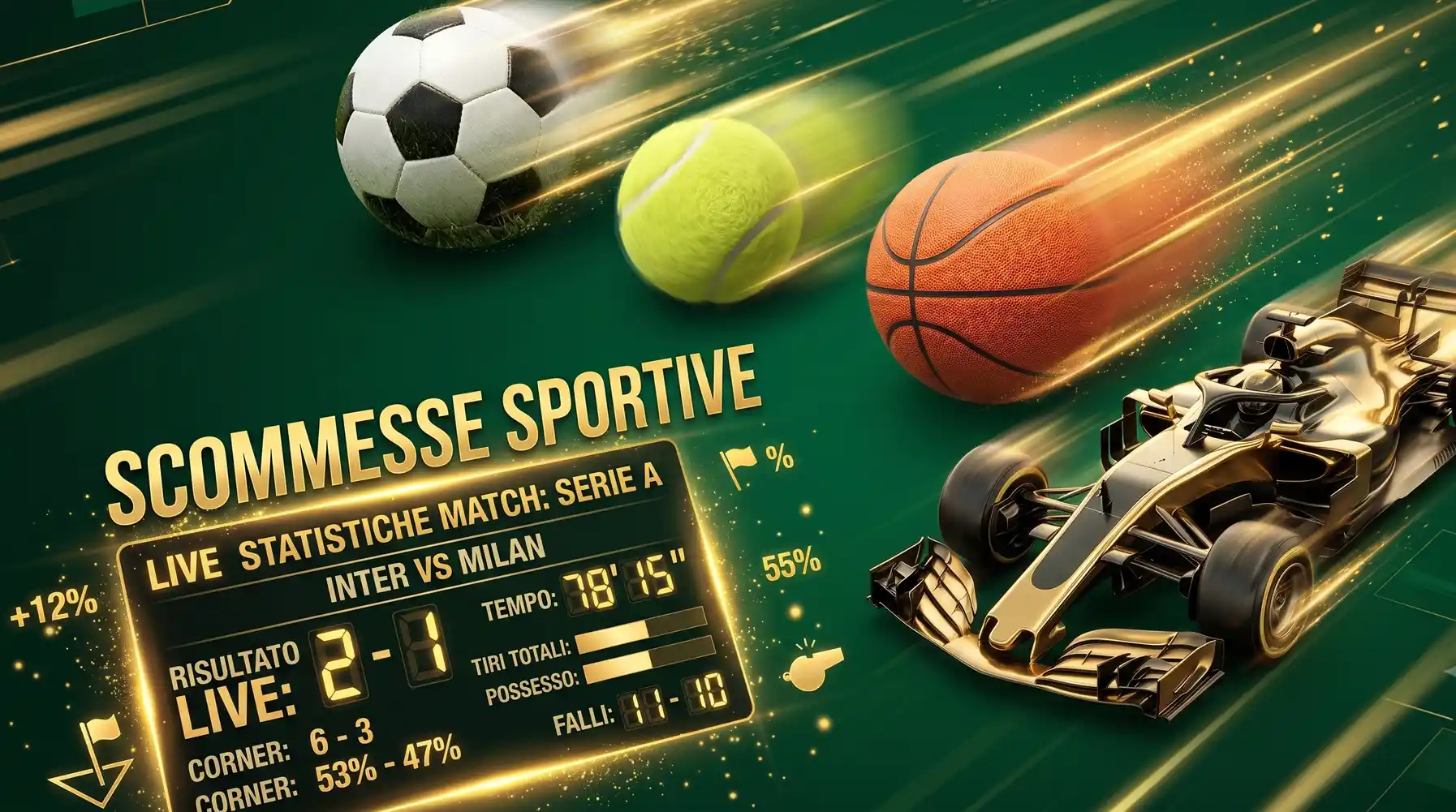 Calcio, tennis, basket e motori su Betsport24